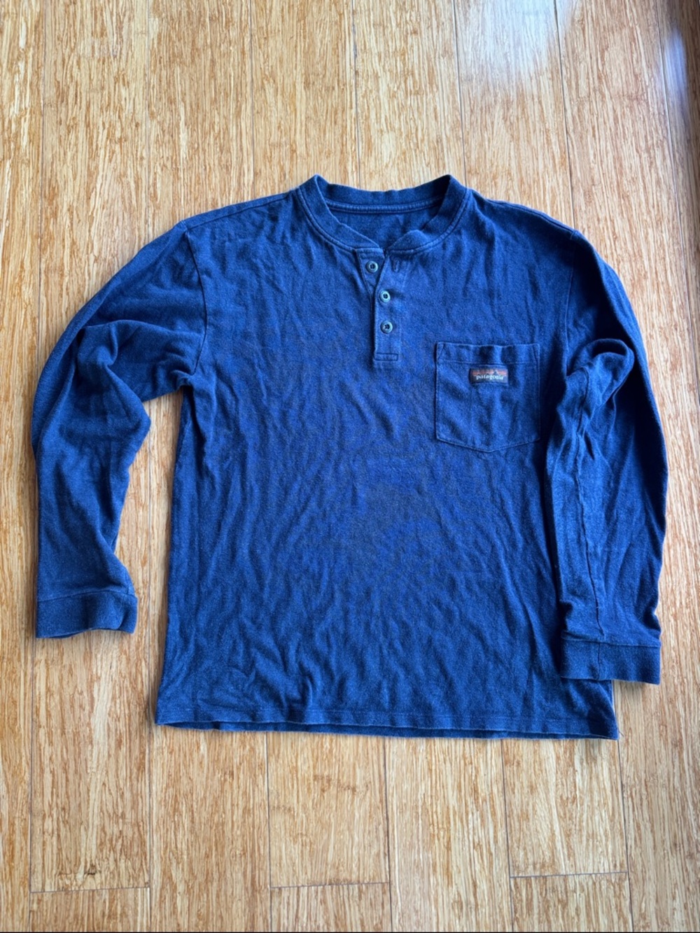 Patagonia Men's Long-Sleeve Henley Shirt - Dark Blue